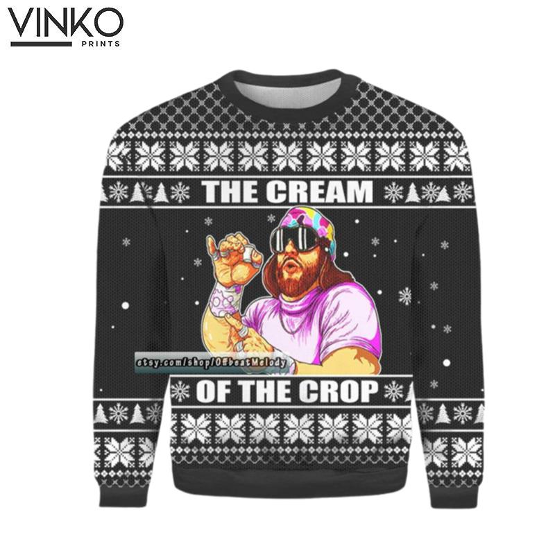 The Cream Of the Crop Macho Man Macho Man Randy Savage Fans All Over Print 2022 3D Ugly Christmas Sweater