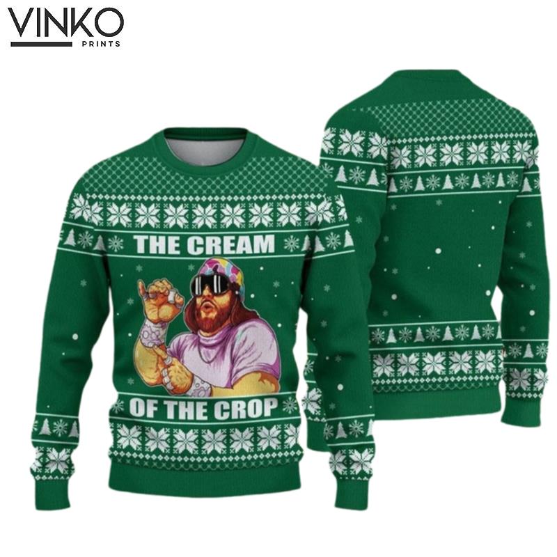 The Cream Of the Crop Macho Man Macho Man Randy Savage Ugly Christmas Sweater