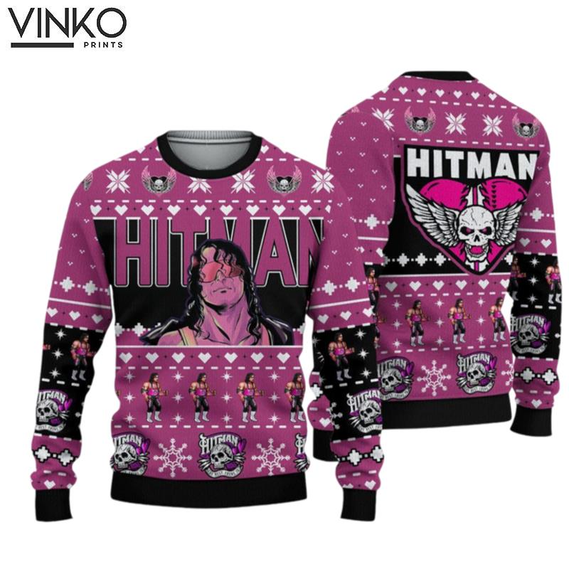 The Hitman Bret Hart Wrestler Ugly Christmas Sweater