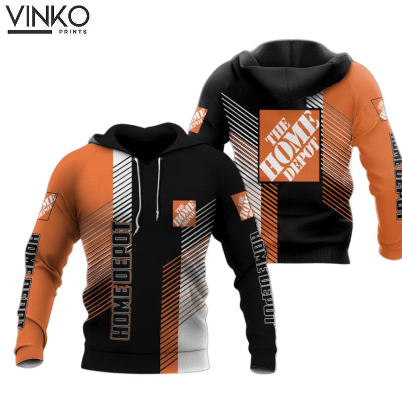 The Home Depot Logo My Heart Black And Orange Hoodie