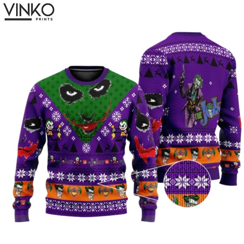 The Joker Batman Horror Ugly Christmas Sweater