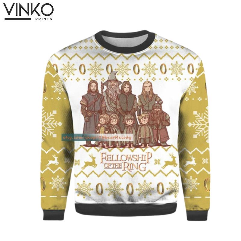 The LOTR Christmas Believe Xmas LOTR 3D Over Print LOTR 2022 3D Gift Shirt Ugly Christmas Sweater