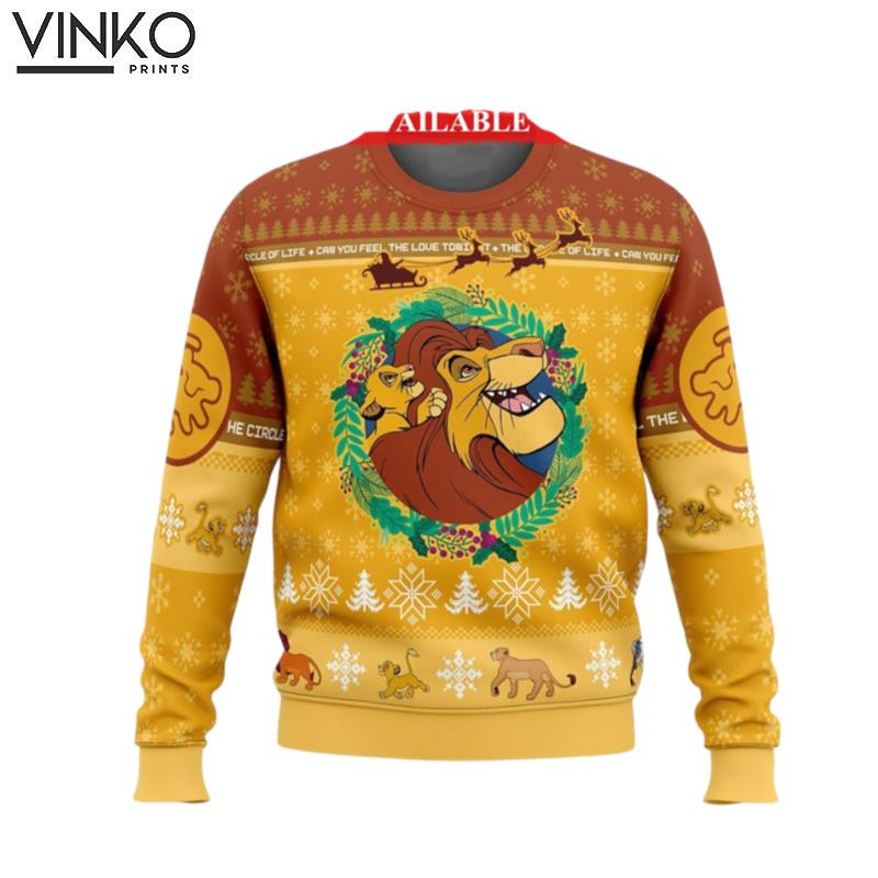 The Lion King Disney Christmas 3D Ugly Christmas Sweater