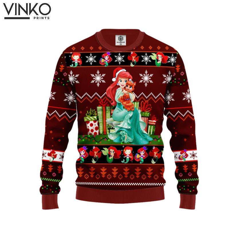 The Little Mermaid Ariel Princess 348 Ugly Christmas Sweater