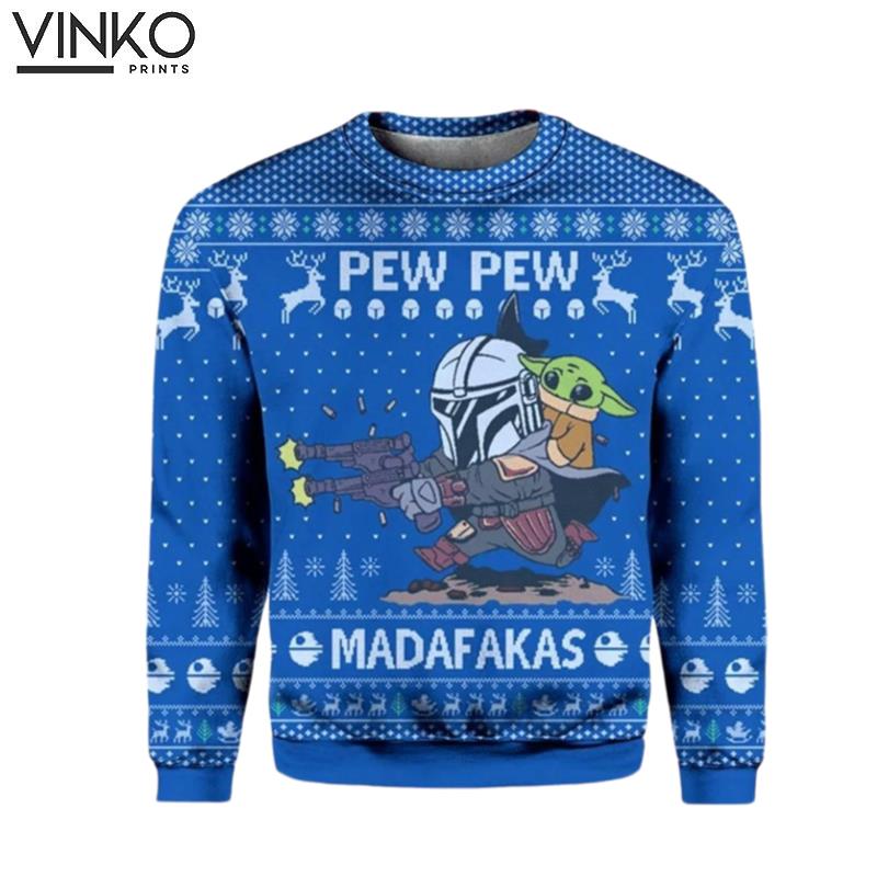 The Mandalorian And The Child Disney 3D Ugly Christmas Sweater