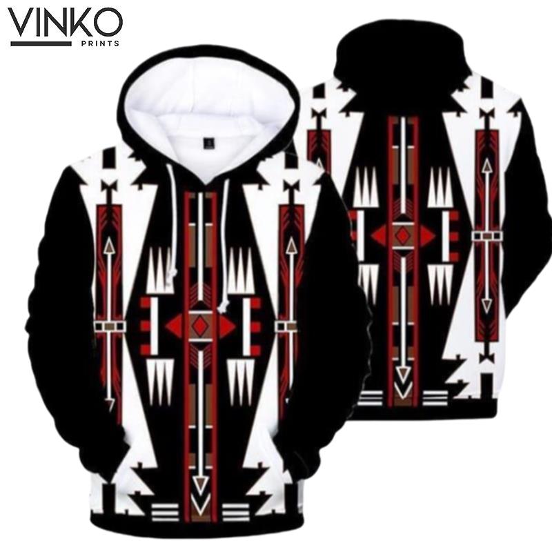 The Native American Costume Pattern Red Hoodie