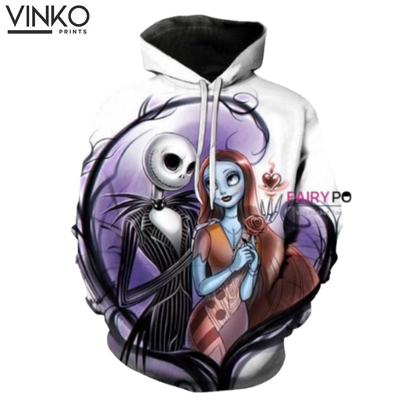 The Nightmare Before Christmas Jack Skellington Sally Hoodie