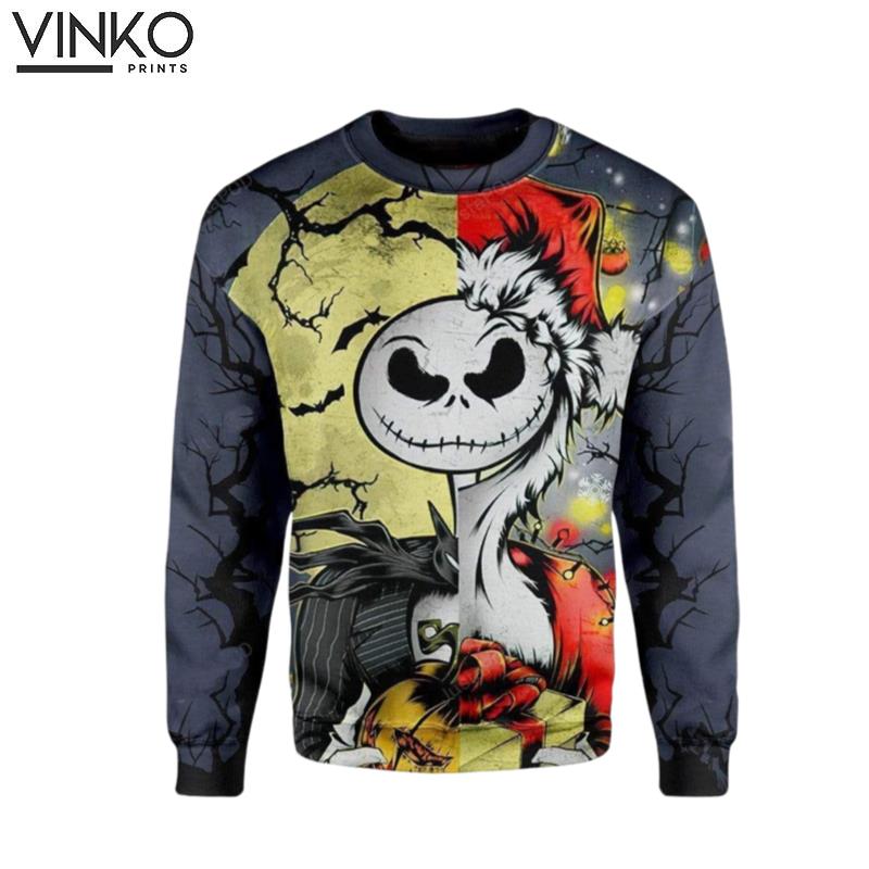 The Nightmare Before Santa Claus Jack Skellington Ugly Christmas Sweater