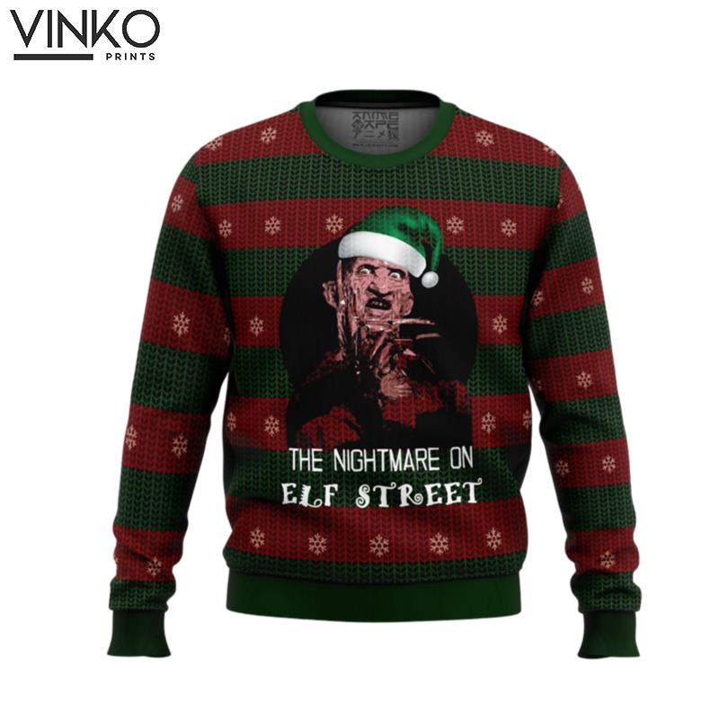 The Nightmare On Elf Street Freddy Krueger Ugly Christmas Sweater