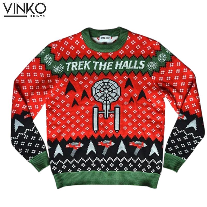 The Original Series Trek The Halls Ugly Christmas Sweater