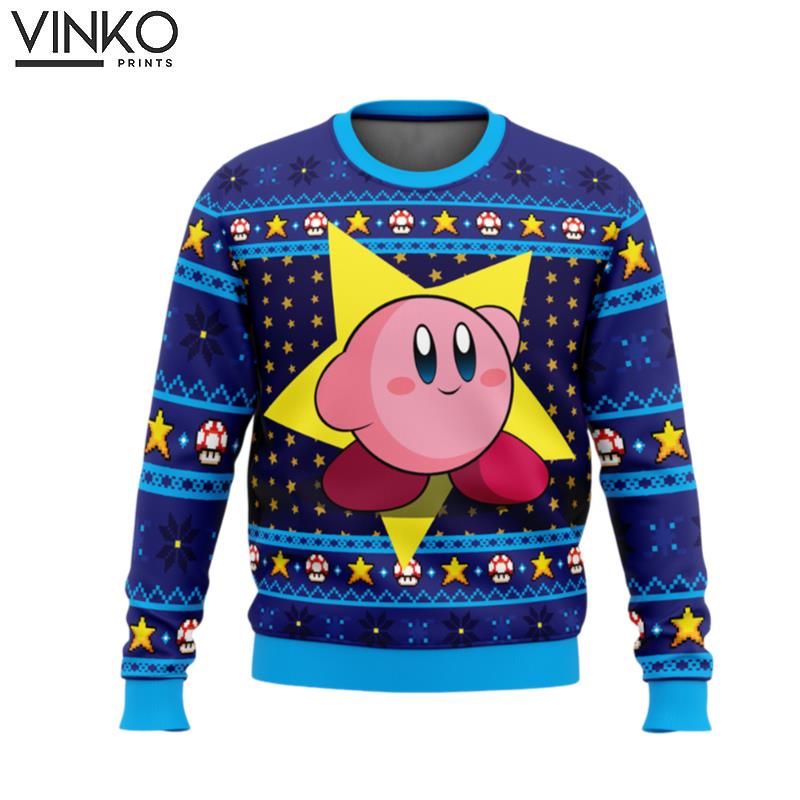 The Pink Hero Kirby's Dream Land Ugly Christmas Sweater