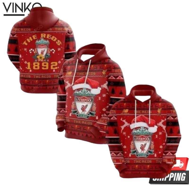 The Reds Since 1982 Liverpool Football Club Ugly Christmas Hoodie