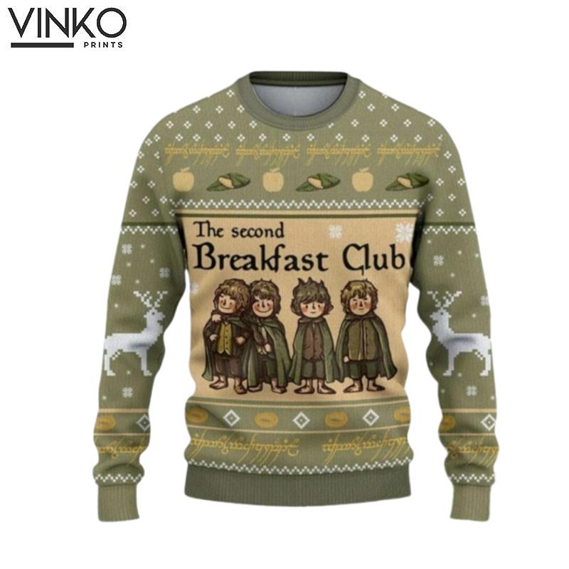 The Second Breakfast Club The Lord of the Rings Movie Ugly Christmas Sweater