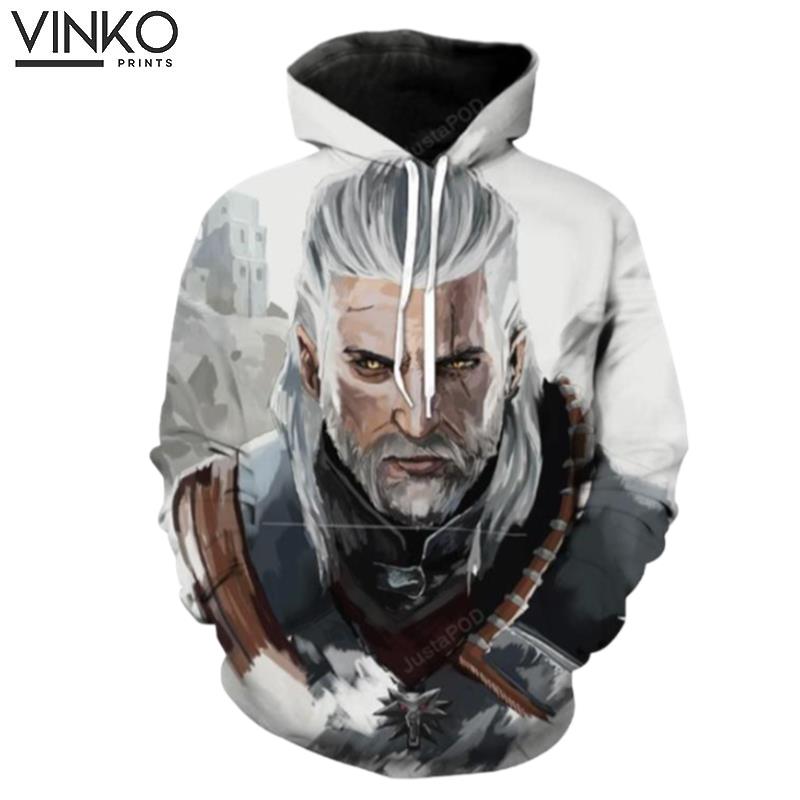 The Witcher Geralt Face And Clothing Hoodie