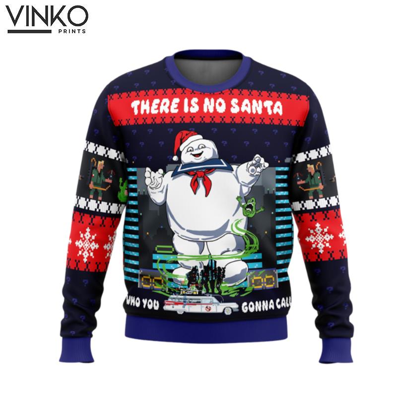 There Is No Santa Ghostbusters Ugly Christmas Sweater