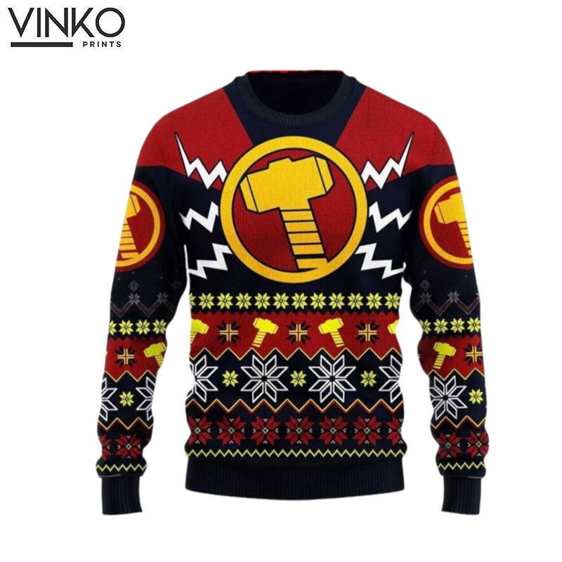 Thor Avengers Merry Avengers Ugly Christmas Sweater