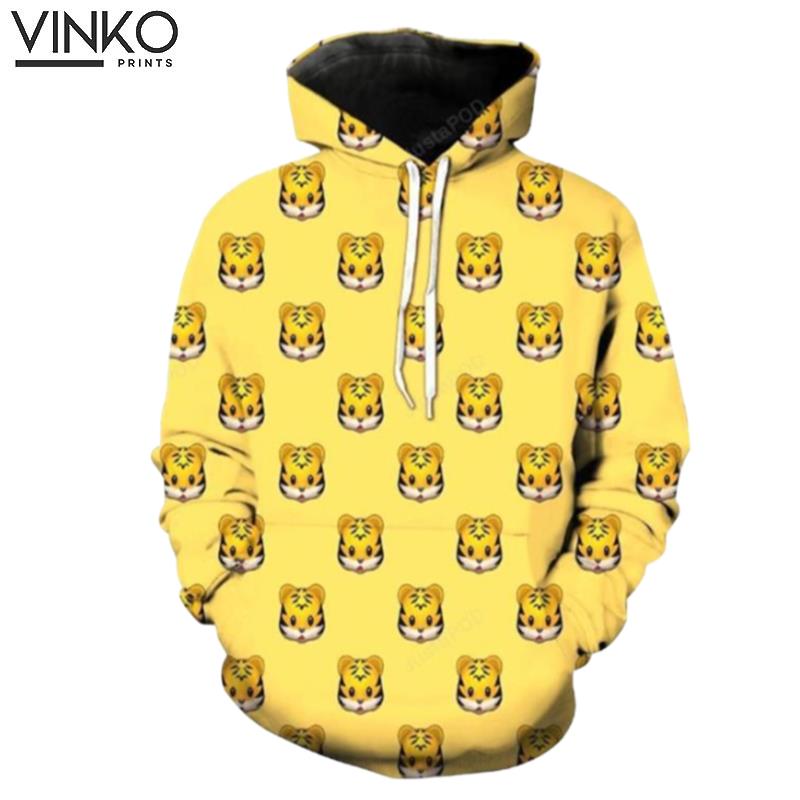 Tiger Face Emoji Hoodie