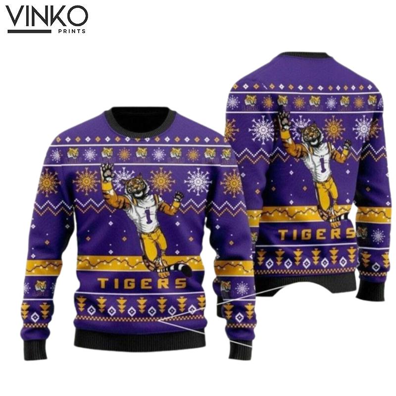 Tigers Football Ugly Christmas Sweater