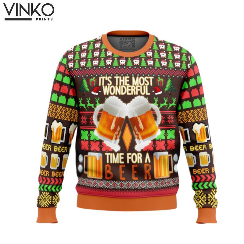 Time for a Beer Ugly Christmas Sweater