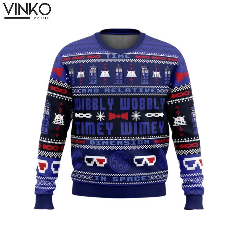 Timey Wimey Doctor Who Ugly Christmas Sweater