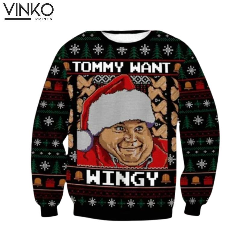 Tommy Want Wingy Funny Ugly Christmas Sweater