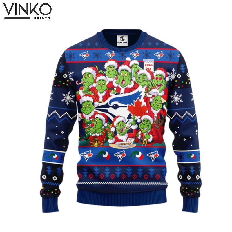 Toronto Blue Jays 12 Grinch Xmas Day Ugly Christmas Sweater