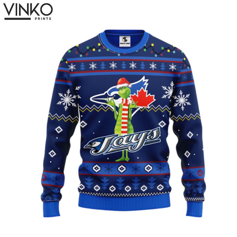 Toronto Blue Jays Funny Grinch Ugly Christmas Sweater