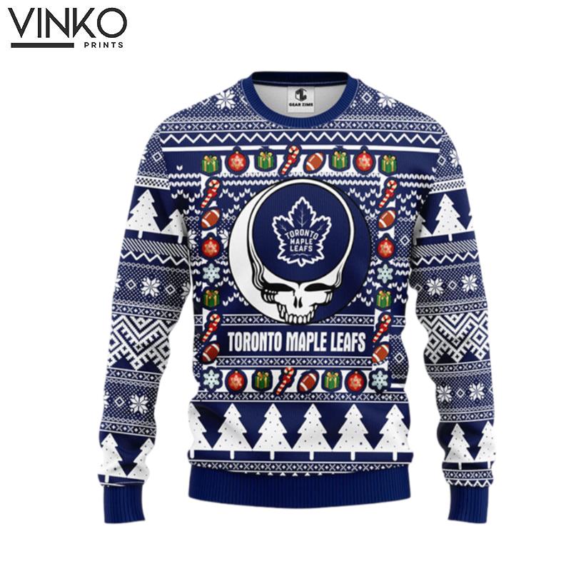 Toronto Maple Leafs Grateful Dead Ugly Ugly Christmas Sweater