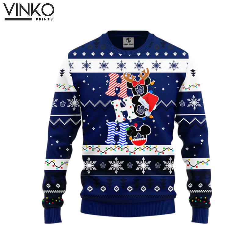 Toronto Maple Leafs Hohoho Mickey Ugly Christmas Sweater