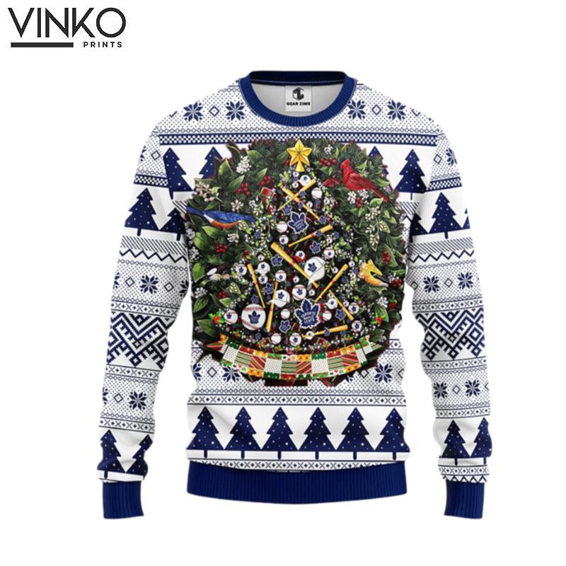 Toronto Maple Leafs Tree Ball Ugly Christmas Sweater