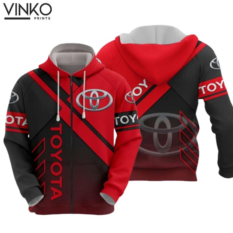 Toyota Car Red And Black Pattern Hoodie