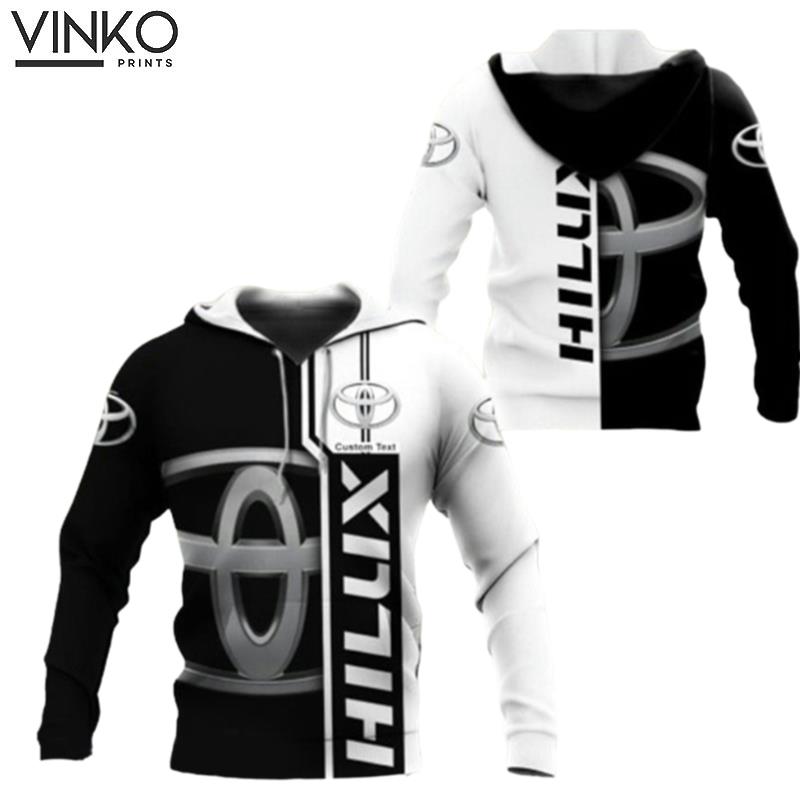 Toyota Hilux Black And White Hoodie