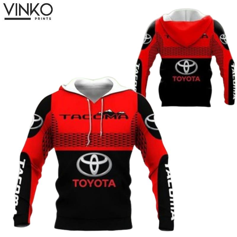 Toyota Tacoma Black And Red Pattern Hoodie