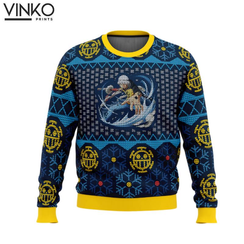 Trafalgar D Water Law One Piece Ugly Christmas Sweater