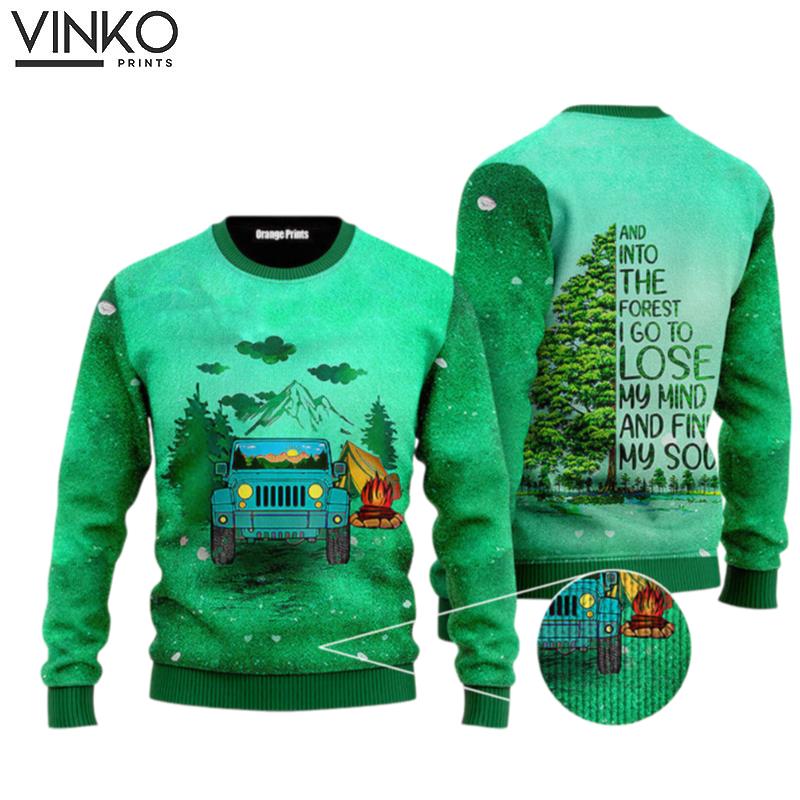 Travelling Green Ugly Christmas Sweater