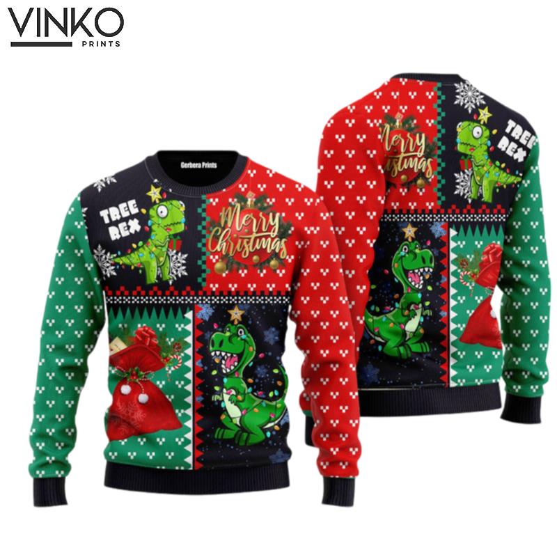 Tree Rex Merry Christmas Ugly Christmas Sweater