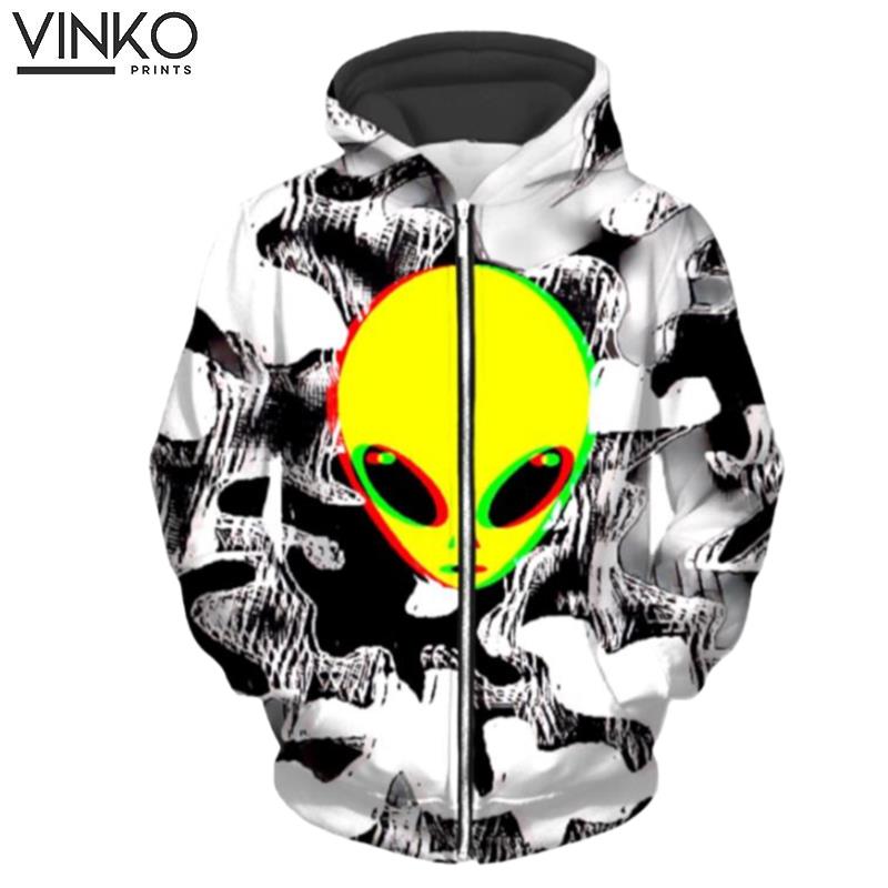 Trippy Alien Up Hoodie