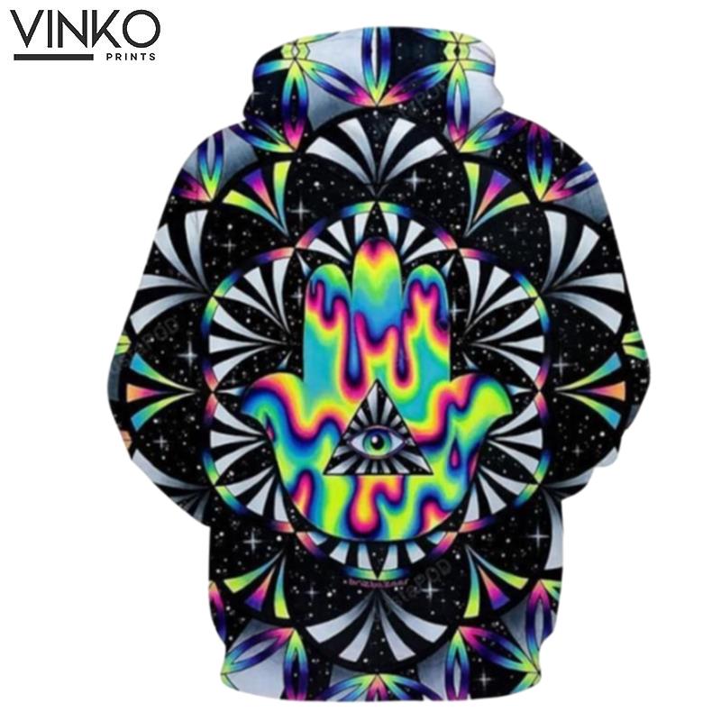 Trippy Hamsa By Brizbazaar Art Men Autumn Novelty Outwear Brand Tracksuits Hoodie