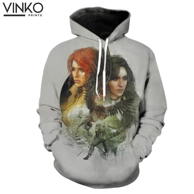 Triss And Yennifer Witcher 3 Triss And Yennifer Clothing Hoodie