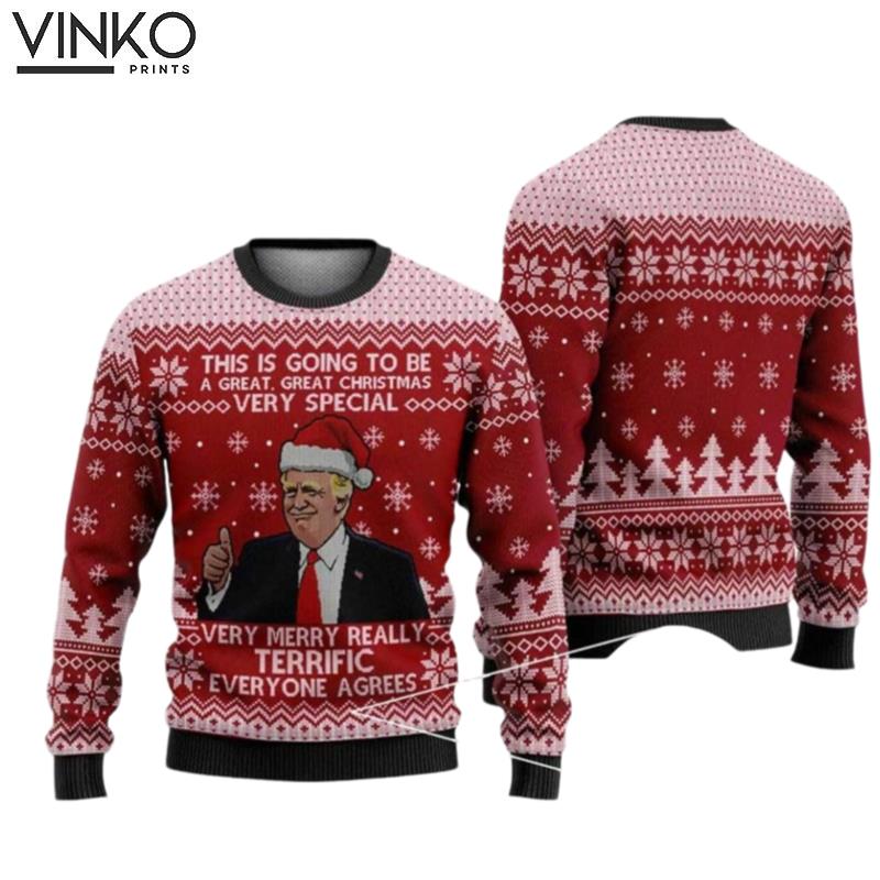 Trump This Is Going To Be A Great Funny Trump Santa Ugly Christmas Sweater