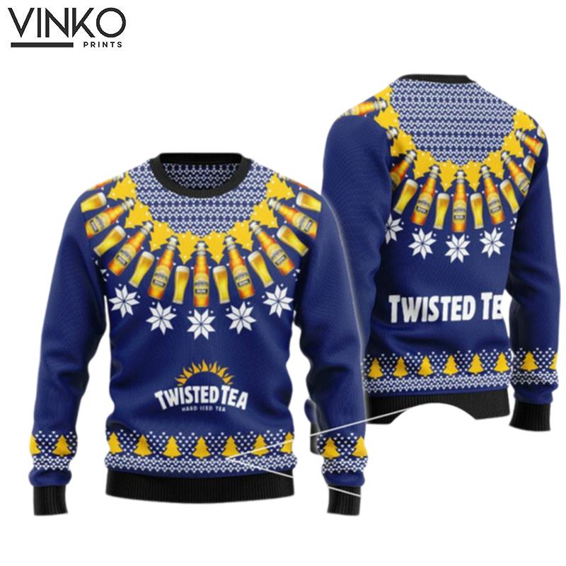 Twisted Tea Heart Pattern Fair Isle Ugly Christmas Sweater