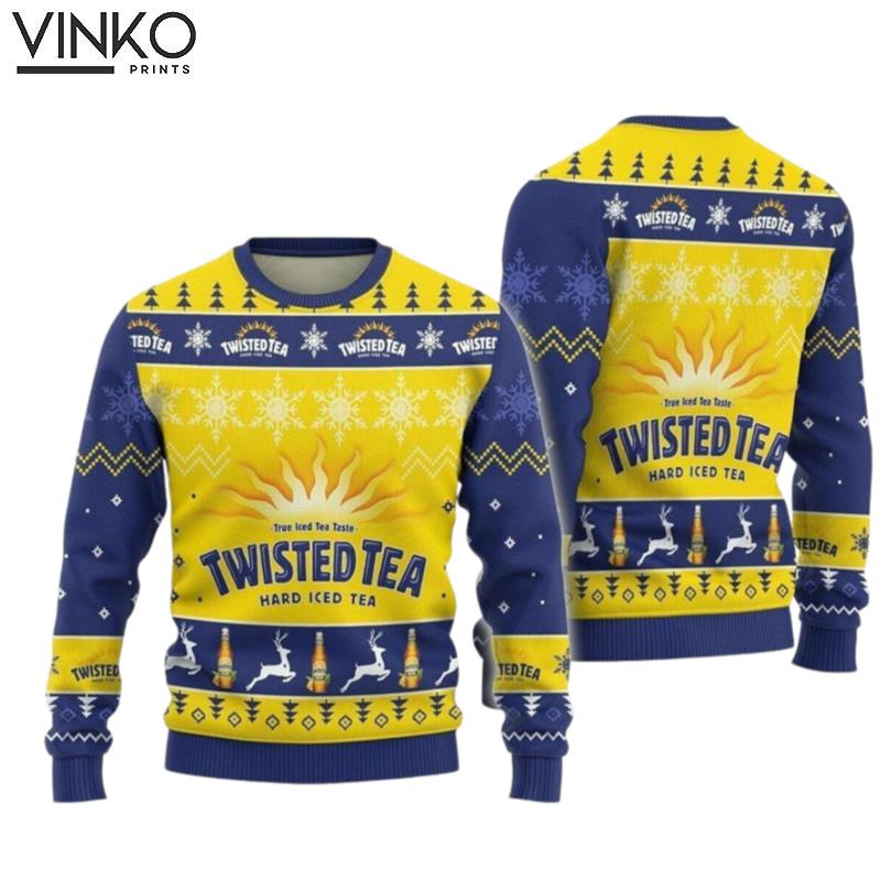 Twisted Tea Whiskey Inspired Festive Wear Ugly Christmas Sweater