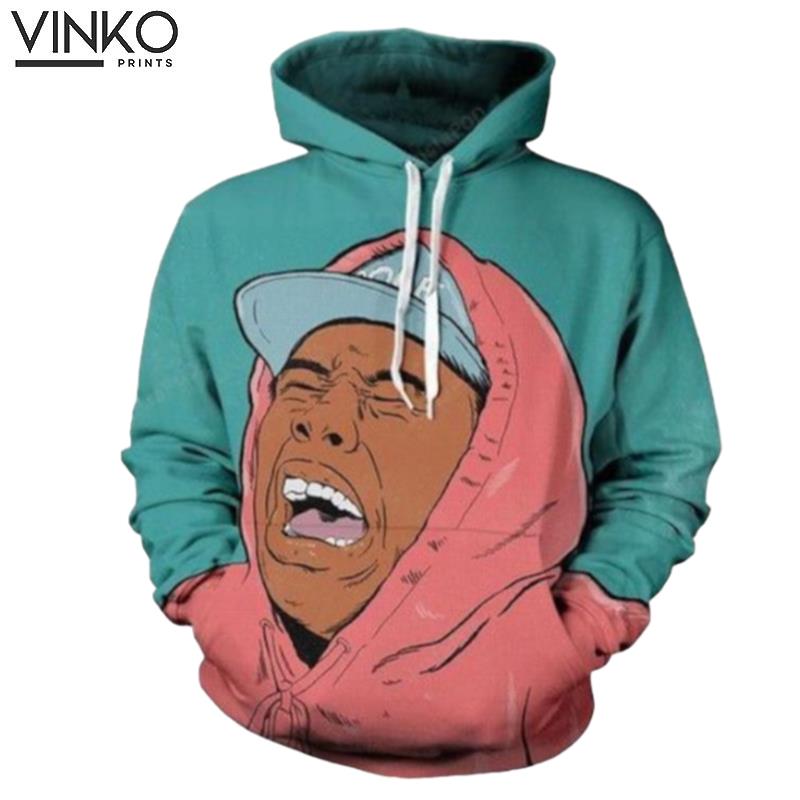 Tyler The Creator Crying And Pered Custom Tyler The Creator Crying Graphic Hoodie