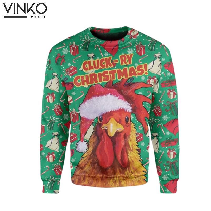 Ugly Cluckry Christmas Custom Ugly Christmas Sweater