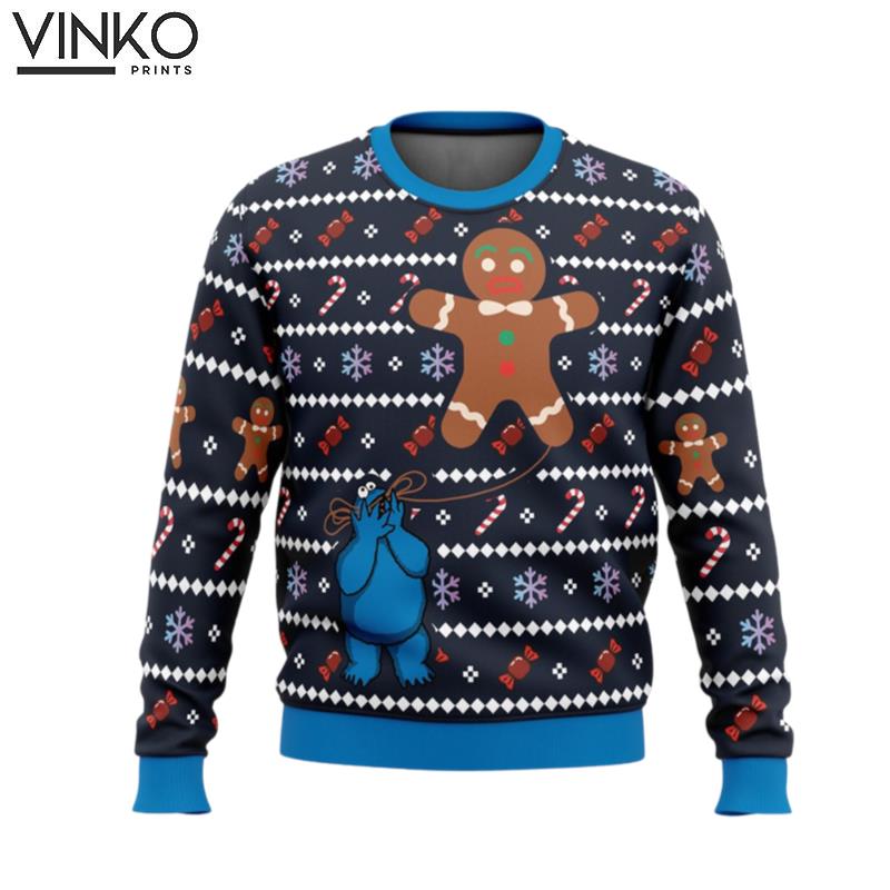 Ugly Cookie Cookie Monster Ugly Christmas Sweater