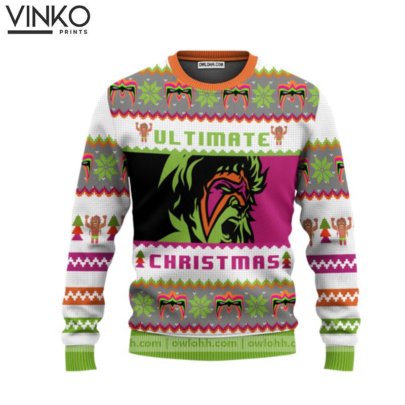 Ultimate Warrior Christmas Pro Wrestling Ugly Christmas Sweater