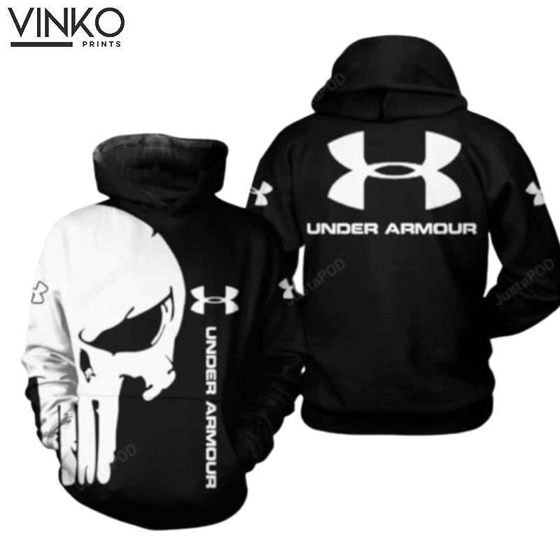 Under Armour Punisher Skull Black Men And Women Under Armour Punisher Skull Under Armour Hoodie