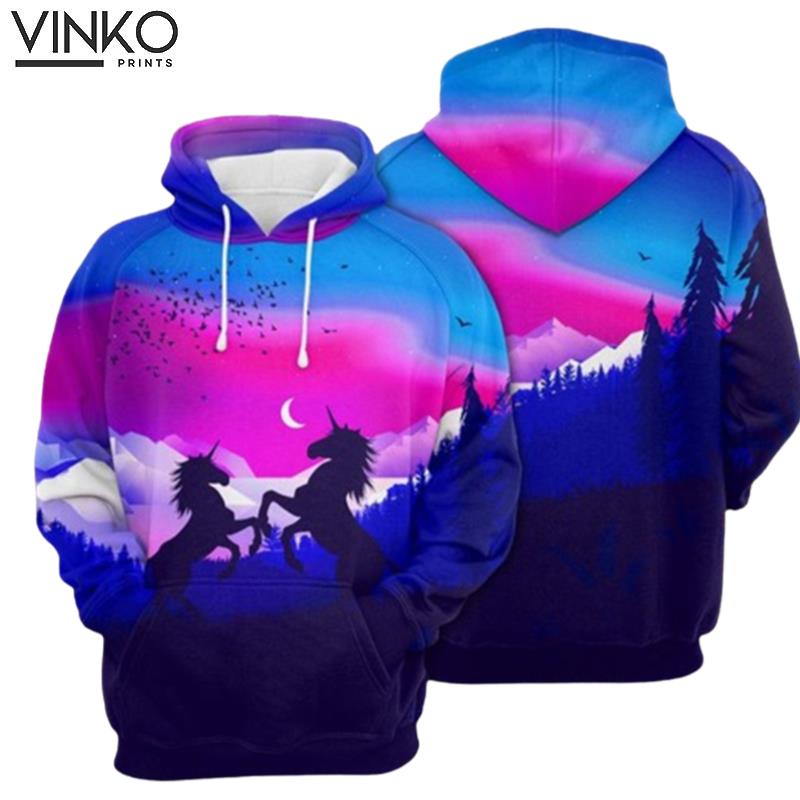 Unicorn And Forest Hoodie