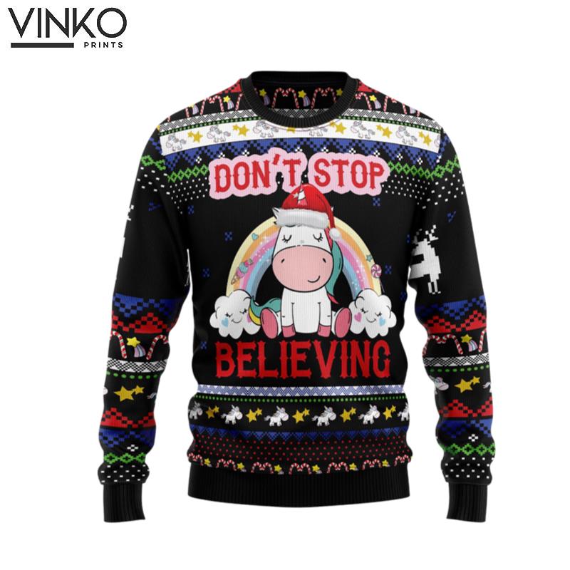 Unicorn Believing Christmas T239 Ugly Christmas Sweater