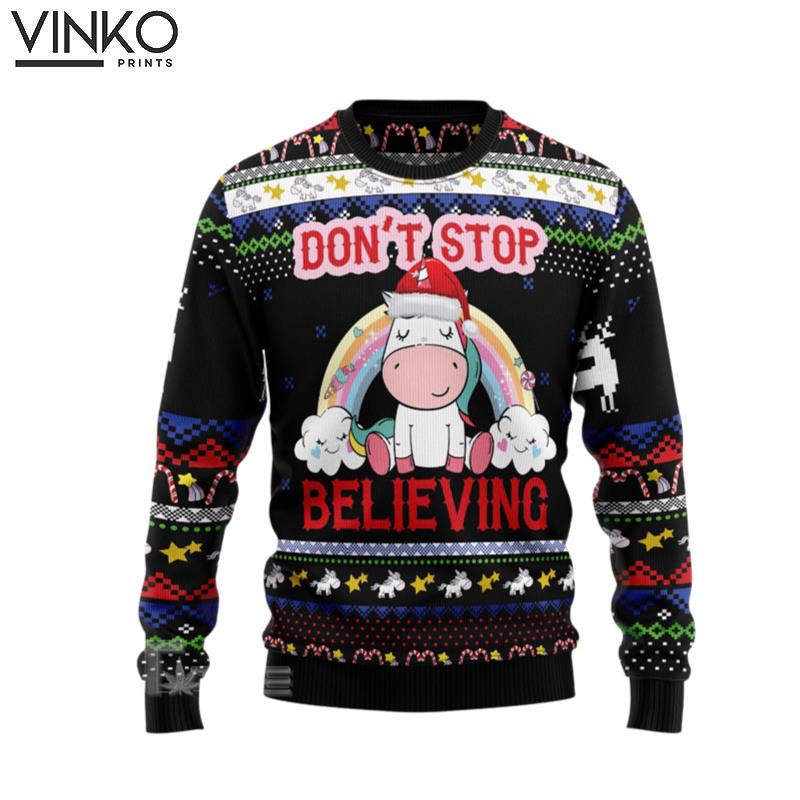 Unicorn Believing Christmas Ugly Christmas Sweater